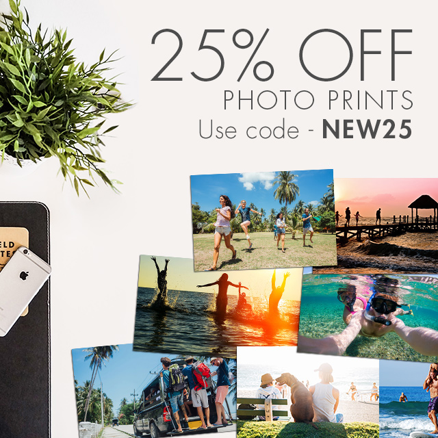 25% off on all Photo Prints