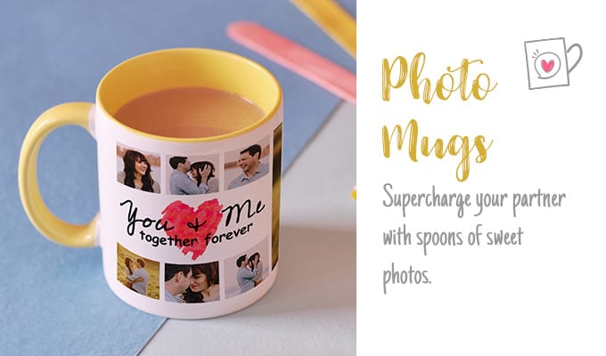 Photo Mugs - Supercharge your partner with spoons of sweet photos.