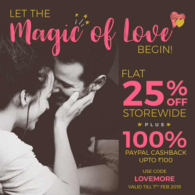 Let the magic of love begin!  FLAT 25% off storewide.