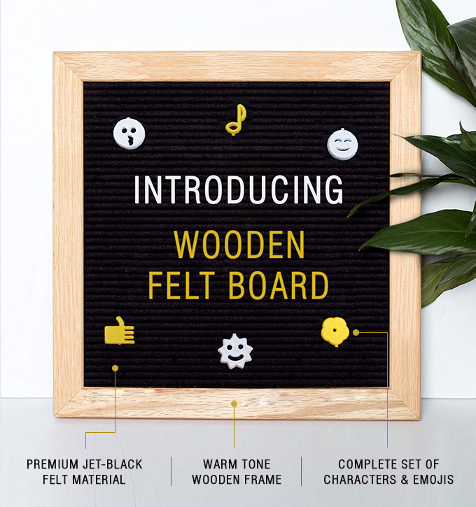 Introducing Wooden Felt Board.