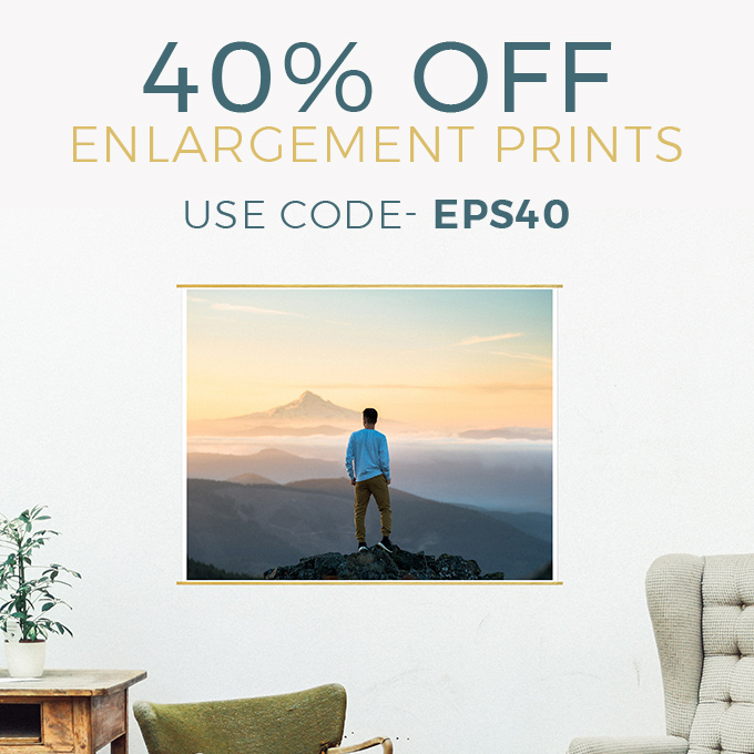 ENLARGEMENT PRINTS at 40% OFF Use Code - EPS40.