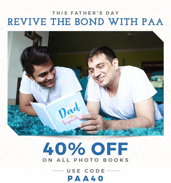 Use Code- PAA40 get 40% off on all Photo Books